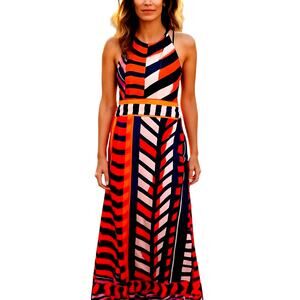 Gievergate Medium Red Women's Sleeveless Maxi BOHO Sun Dress Miss Size 8 10 M